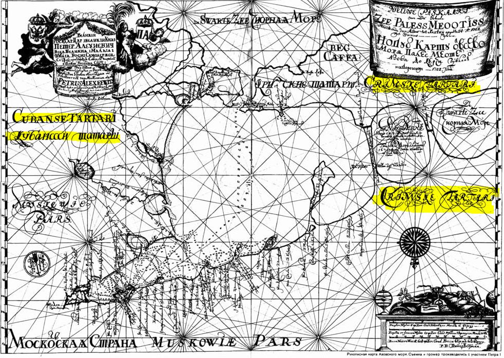 Карта россии 1702 года